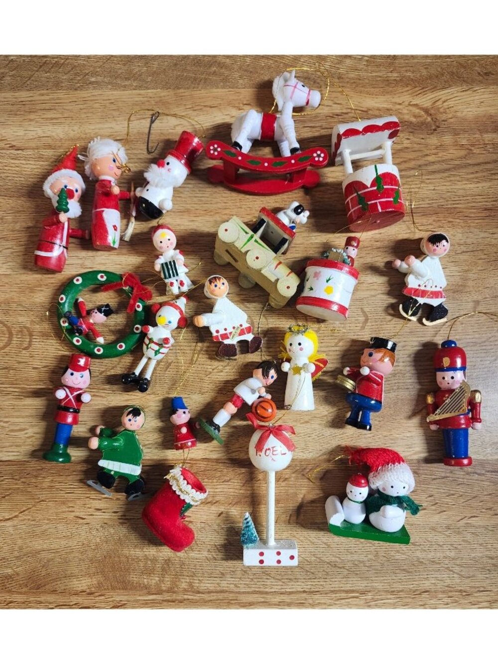 21 Vintage Wood Christmas Ornaments